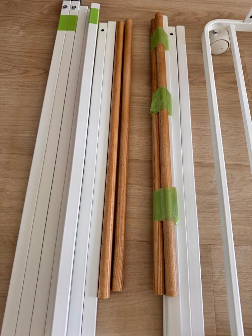 tower キャスター付きハンガーラック　2台　色ホワイト