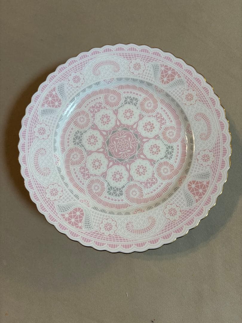 激カワ‼️新品　前畑陶器　ピンク花柄　大・中皿セット　有田焼　林九郎好きの方も