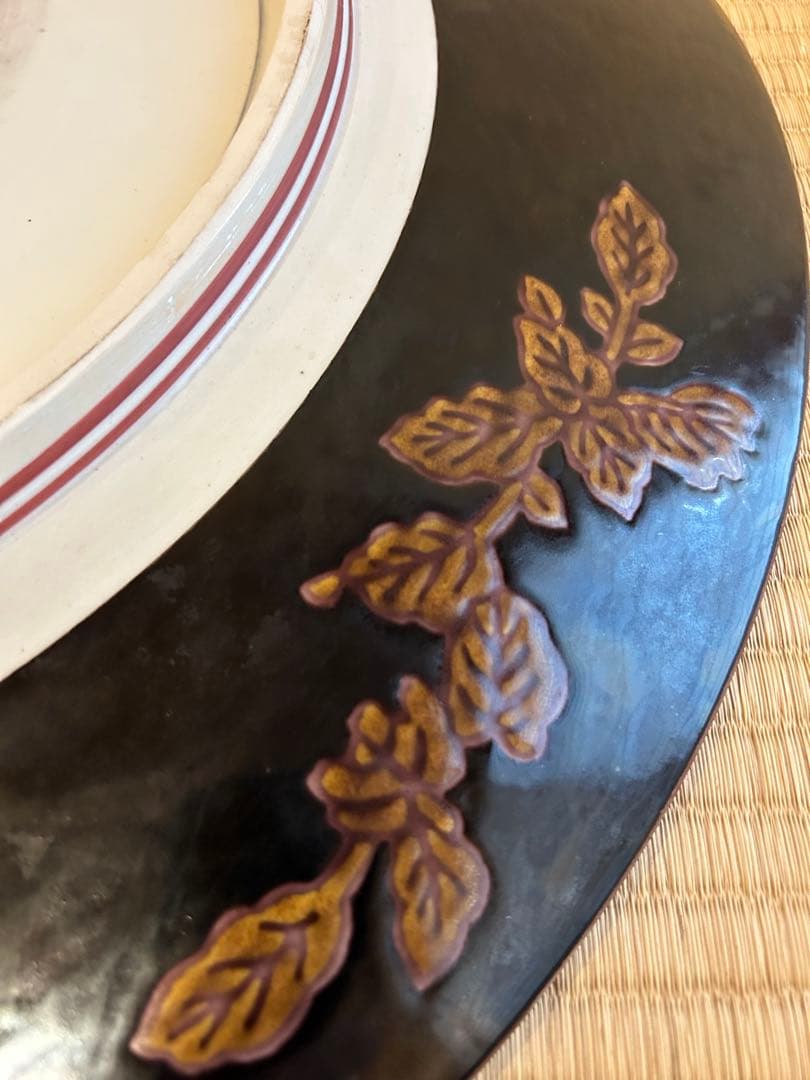 二代徳田八十吉　飾皿　大作　56センチ