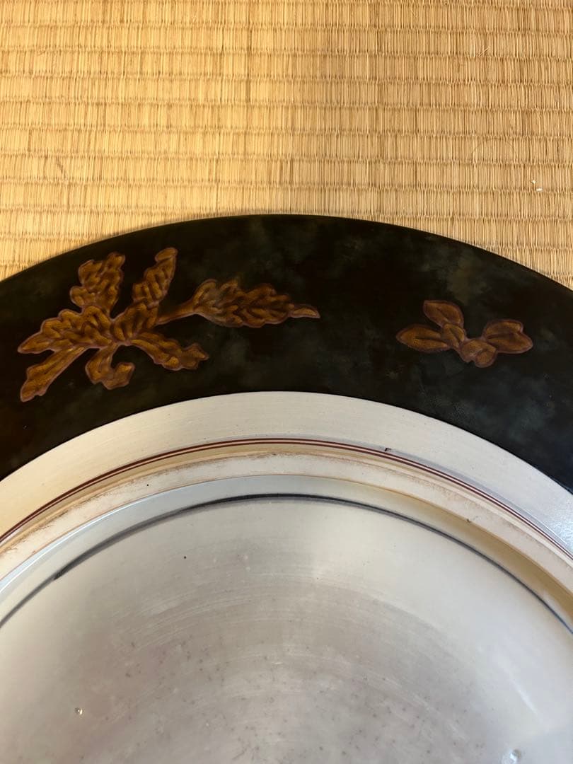 二代徳田八十吉　飾皿　大作　56センチ