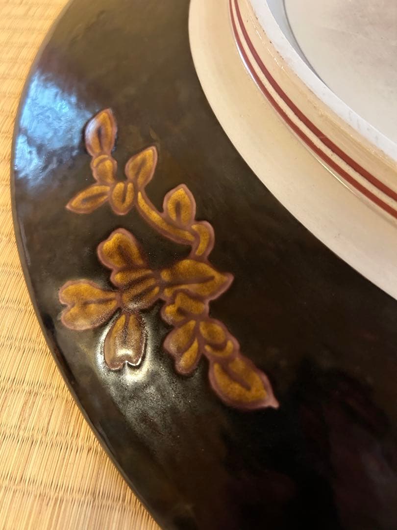 二代徳田八十吉　飾皿　大作　56センチ