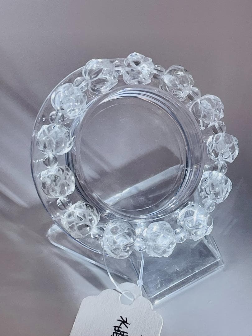 【蓮/水晶】内径約16cm 浄化済み No,402