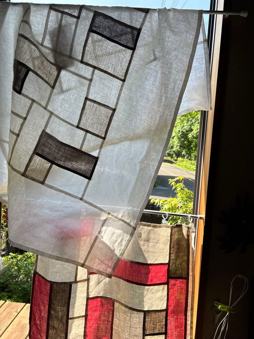 「オフと生成とモカ」麻ポジャギ