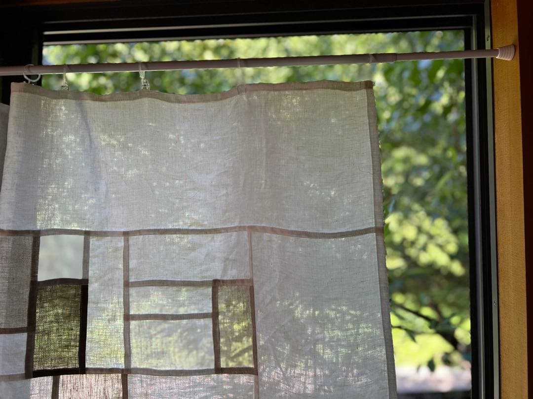 「オフと生成とモカ」麻ポジャギ