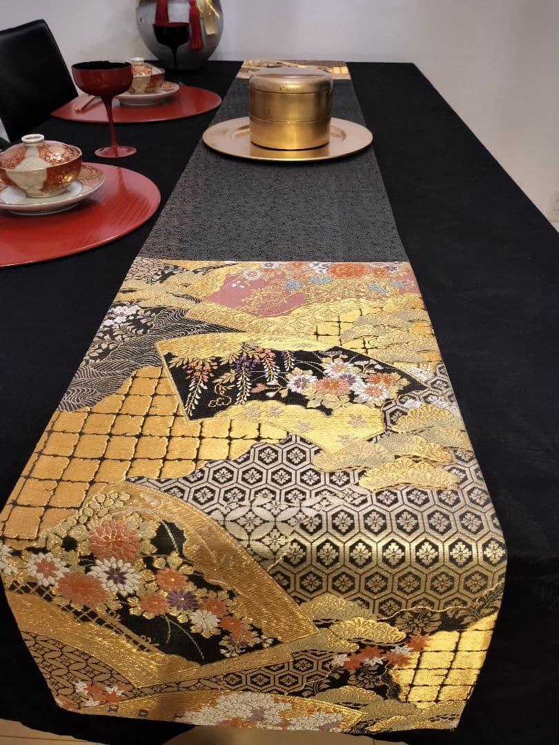 A771高級‼️ひな祭り‼️袋帯テーブルランナー2m15cm