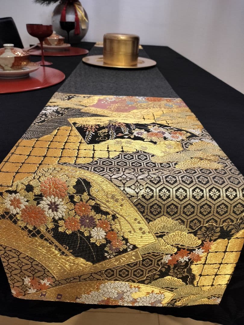 A771高級‼️ひな祭り‼️袋帯テーブルランナー2m15cm