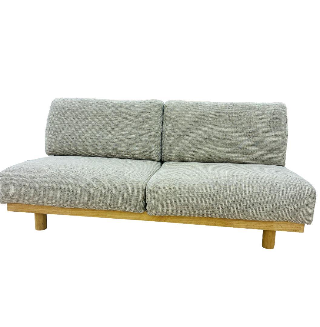 もっさん。【美品】無印良品　ゆったり座れるアームレスソファ　２シーター