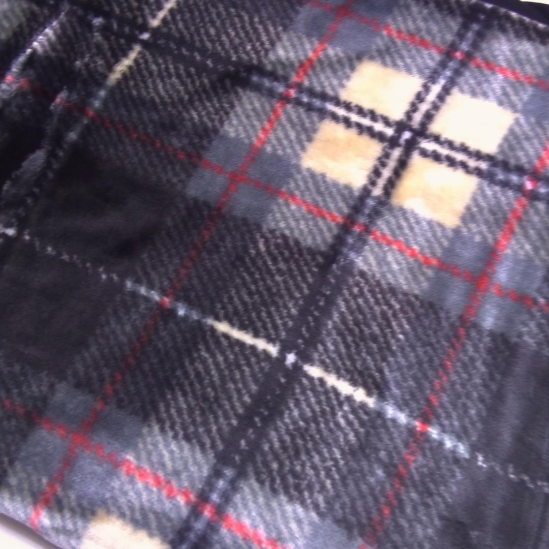 日本製 アクリル・レーヨン ニューマイヤー毛布 温泉毛布 チェック柄 シングル