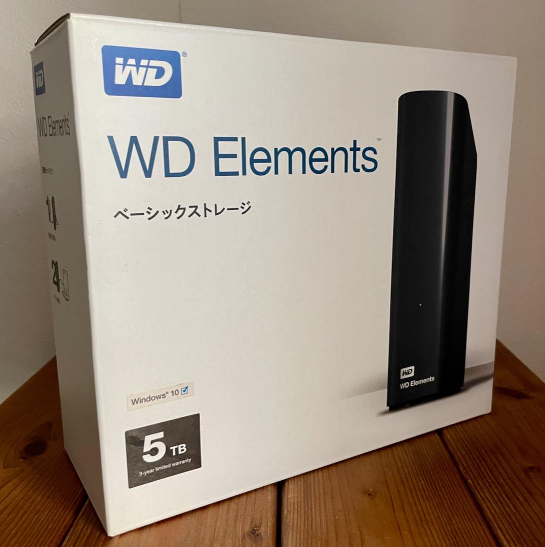 WD Elements 5TB HDD 外付けハードディスク