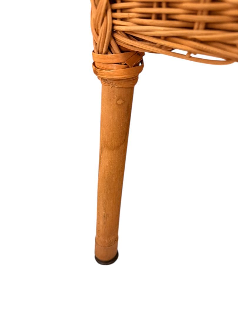 IKEA AGEN アーゲン ラタンチェア ホワイトクッション 藤椅子