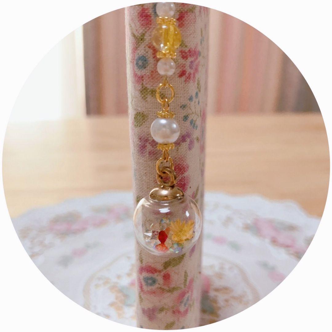 ハンドメイド　ブックマーカー　しおり　«No.146»　キラキラ♡ガラスドーム