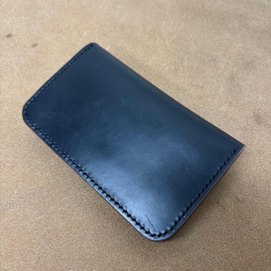 クロムエクセル　トラッカーウォレット　ミドル　黒　茶心　3層　HORWEEN