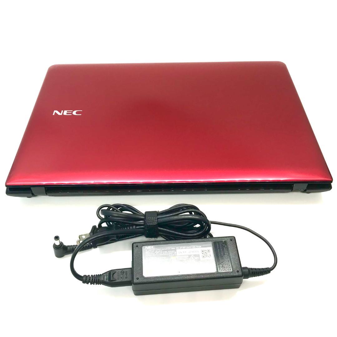 ブルーレイ見れる❤高速SSD✨動作良好✨すぐ使える 綺麗レッド ノートパソコン