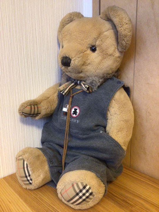 ◆入手困難◆80ヴィンテージ 特大55cm 英国 バーバリー テディベア 正規品