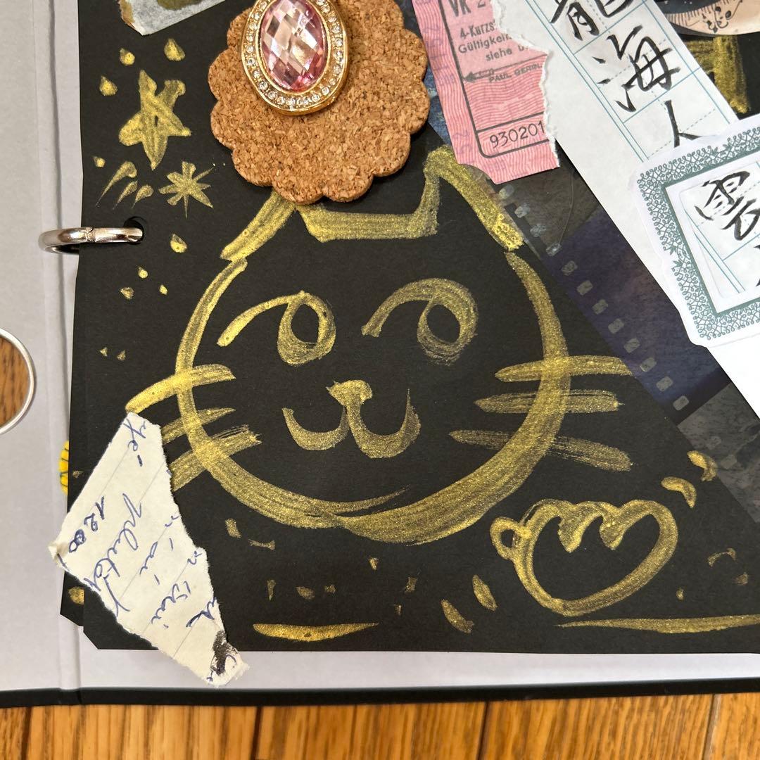 フランス書道×金文字 ジャンクジャーナル アート ハンドメイド