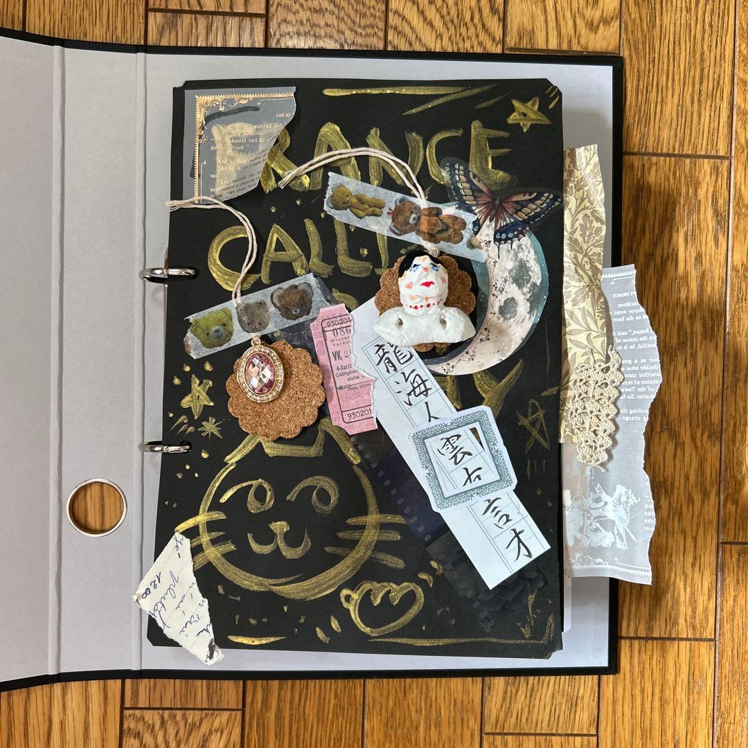 フランス書道×金文字 ジャンクジャーナル アート ハンドメイド