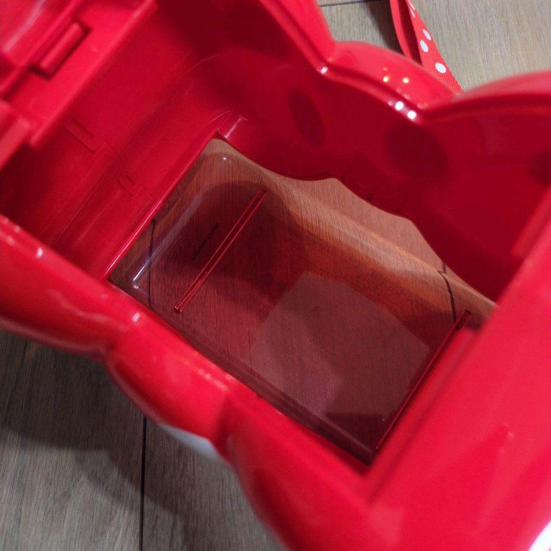 【早い者勝ち】ミニー　リボン　ポップコーンバケツ　赤　水玉　希少　レア