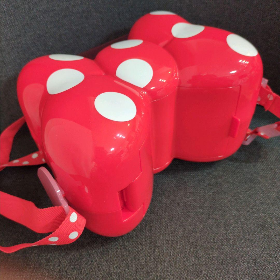 【早い者勝ち】ミニー　リボン　ポップコーンバケツ　赤　水玉　希少　レア