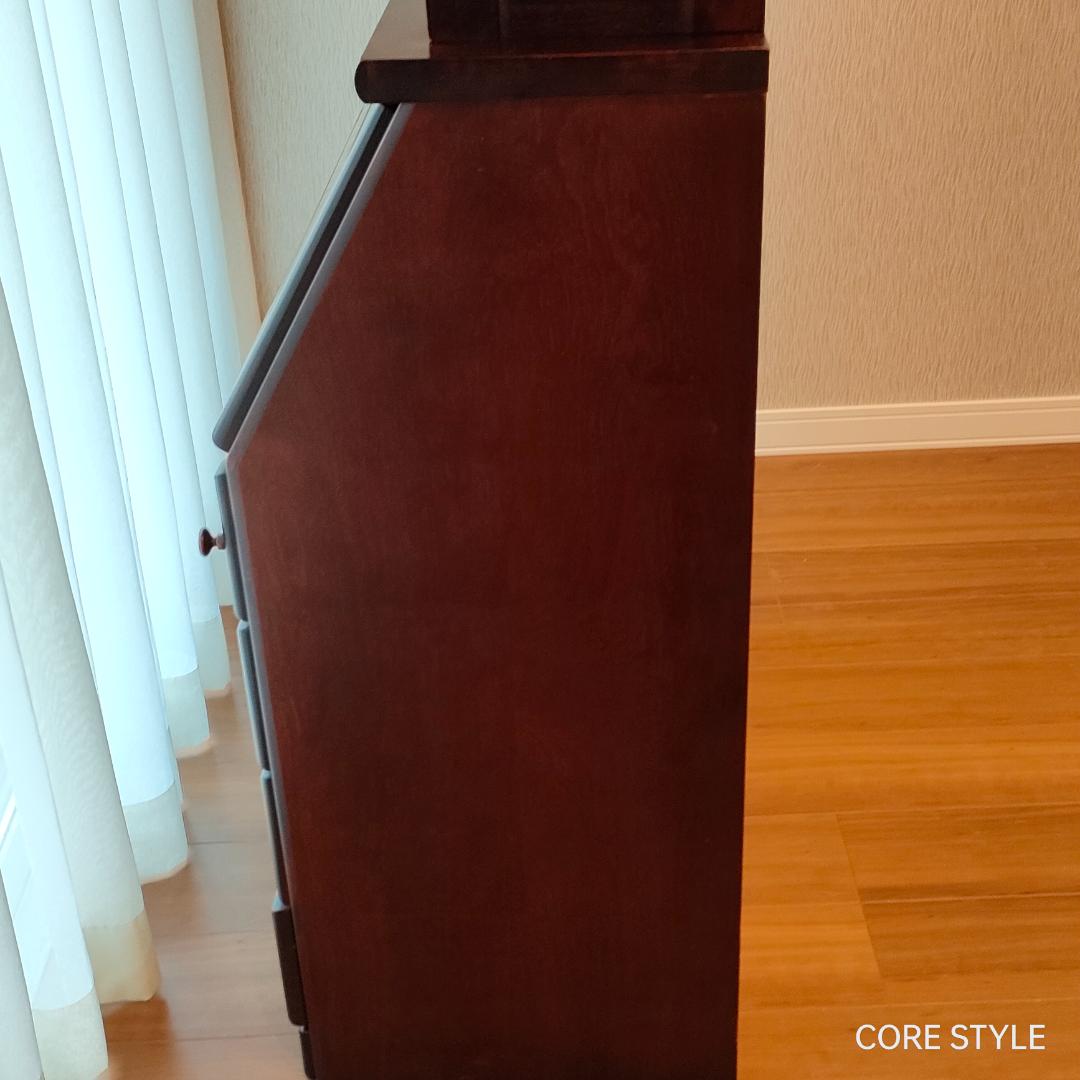 神居民芸　ライティングビューロー　ライティングデスク　樺 上棚付き 　A6