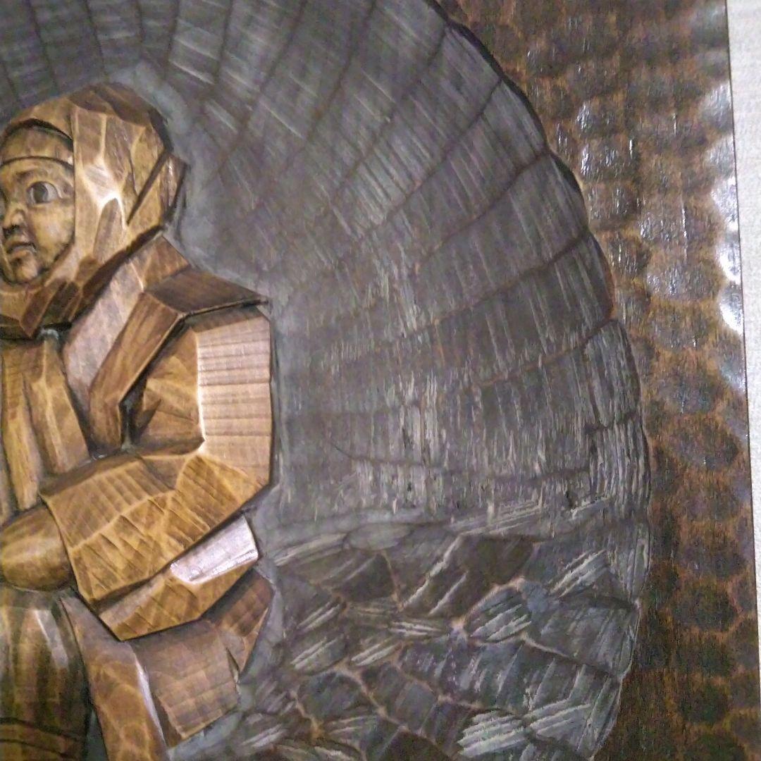 japan 木彫り上田農民美術 壁飾り