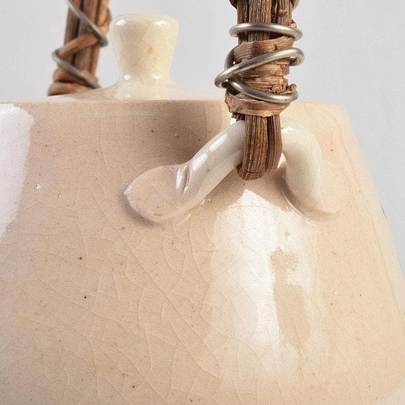 煎茶道具　京焼　河合瑞豊作　聴松茶注　土瓶　共箱　V　R9224