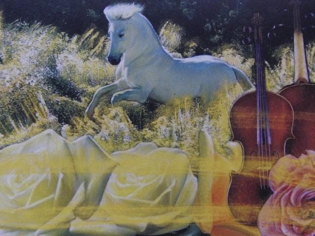 池依依依、【躍動の神秘】、希少な大判額装用画集より、美品、日本人画家