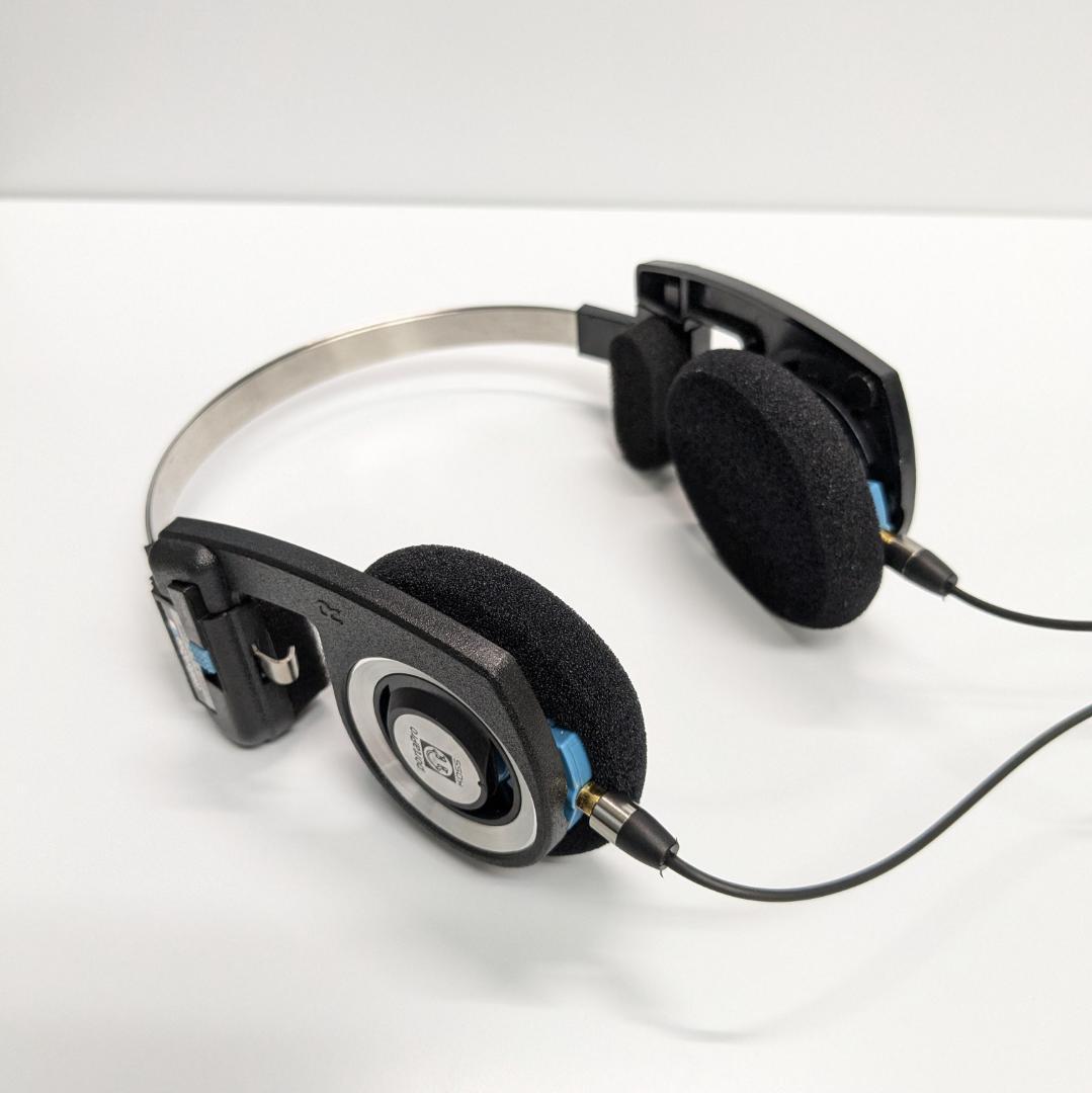 koss porta pro MMCX化　青　マイク付きケーブルセット