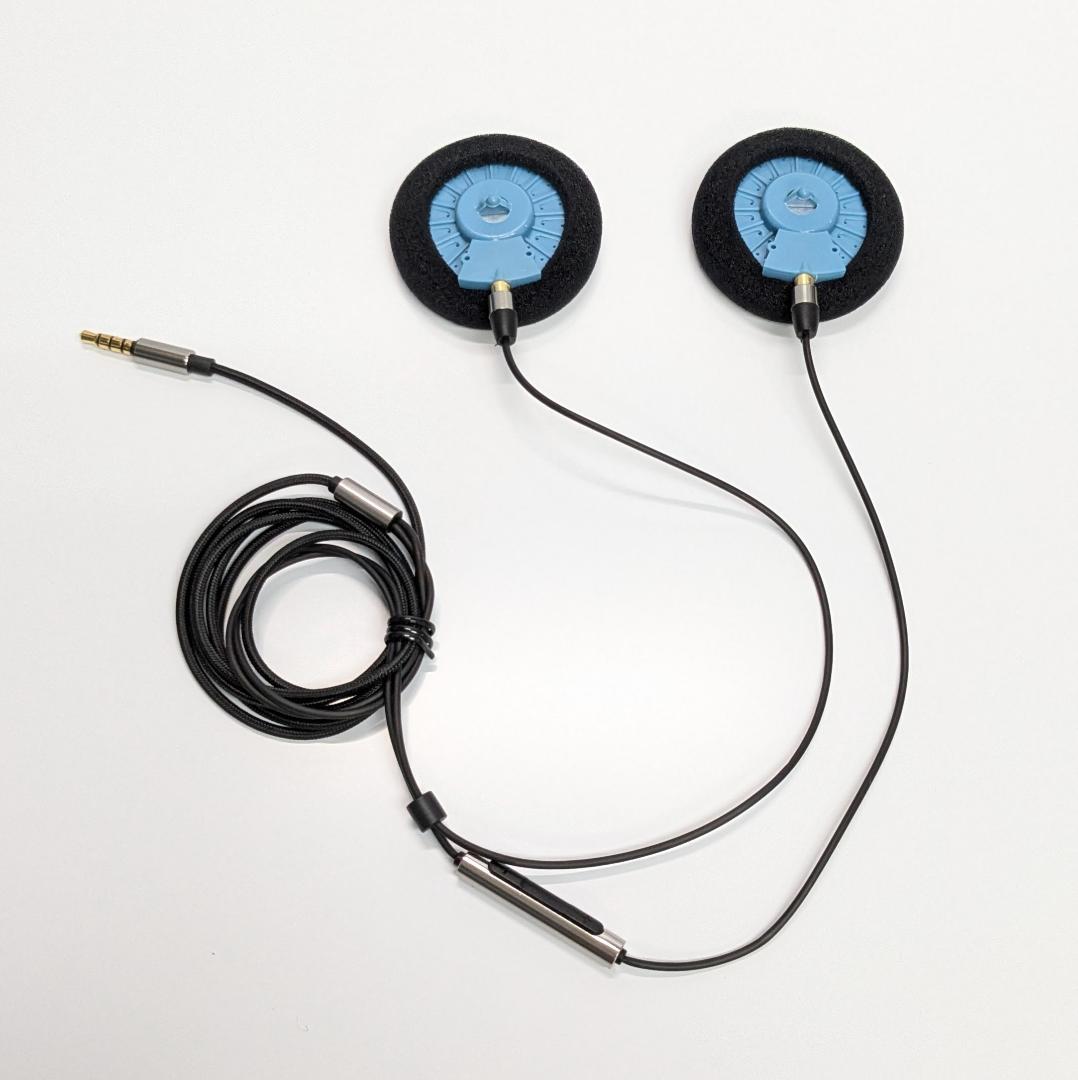koss porta pro MMCX化　青　マイク付きケーブルセット