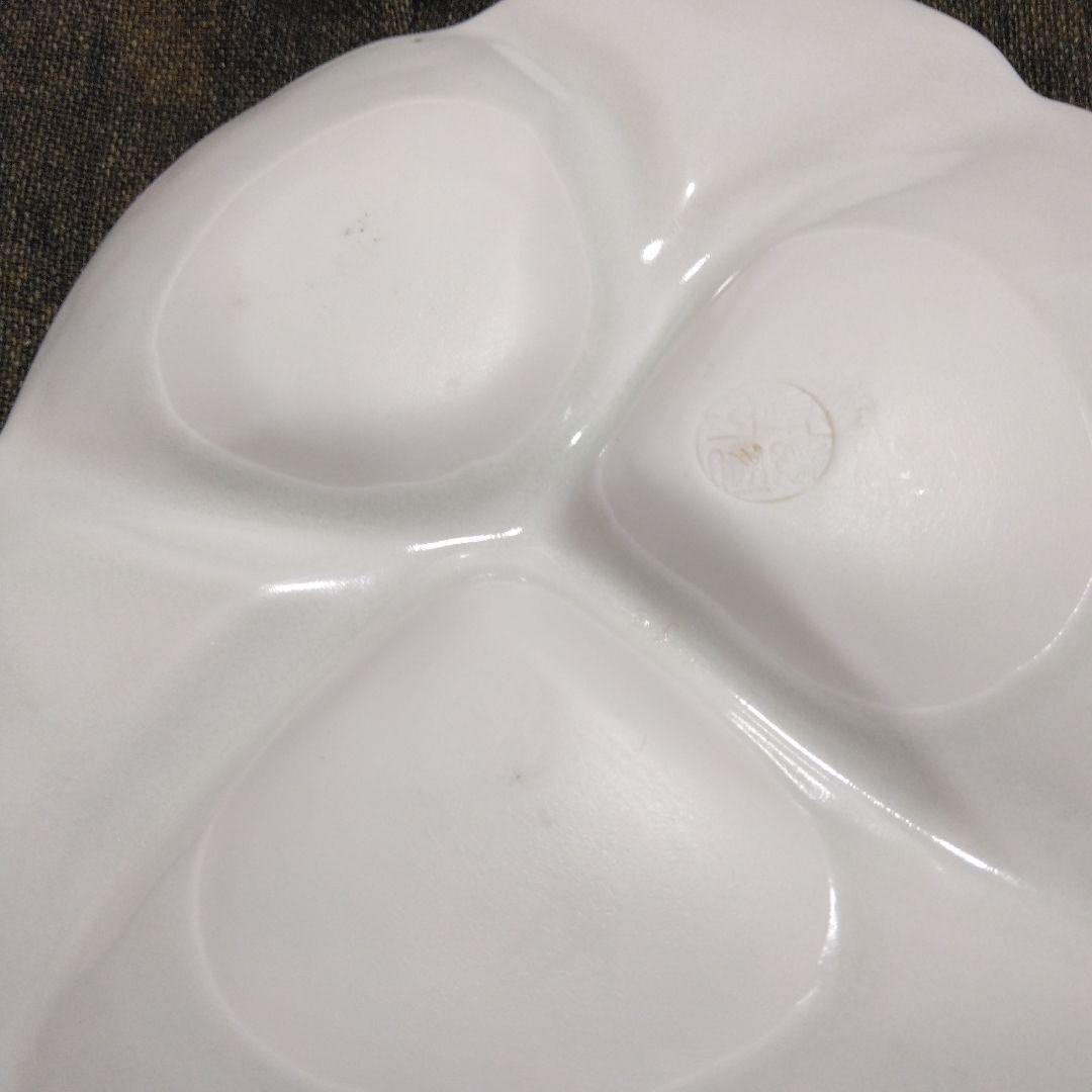 昭和レトロ 花びら型 3つに分かれた陶器皿10枚セット