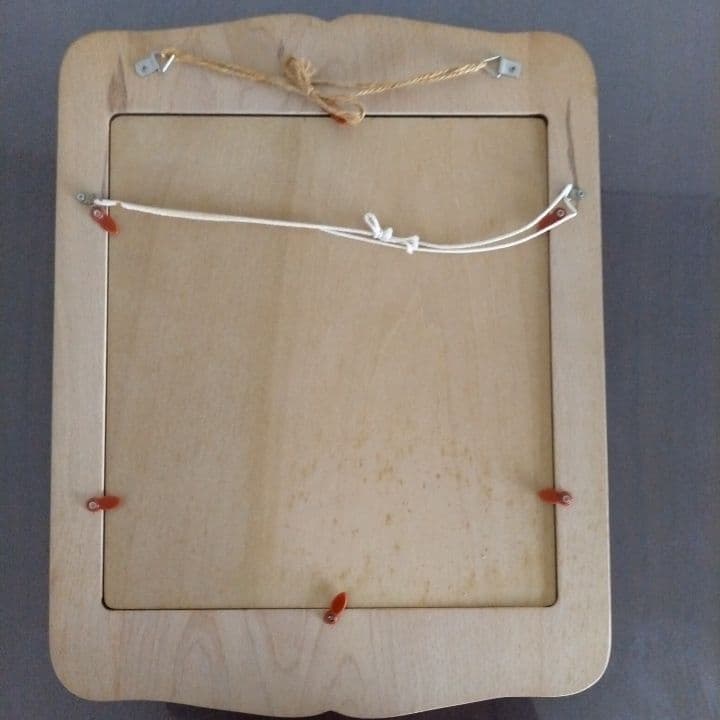 昭和レトロ美人画 直筆(アコーディオン)木製額縁