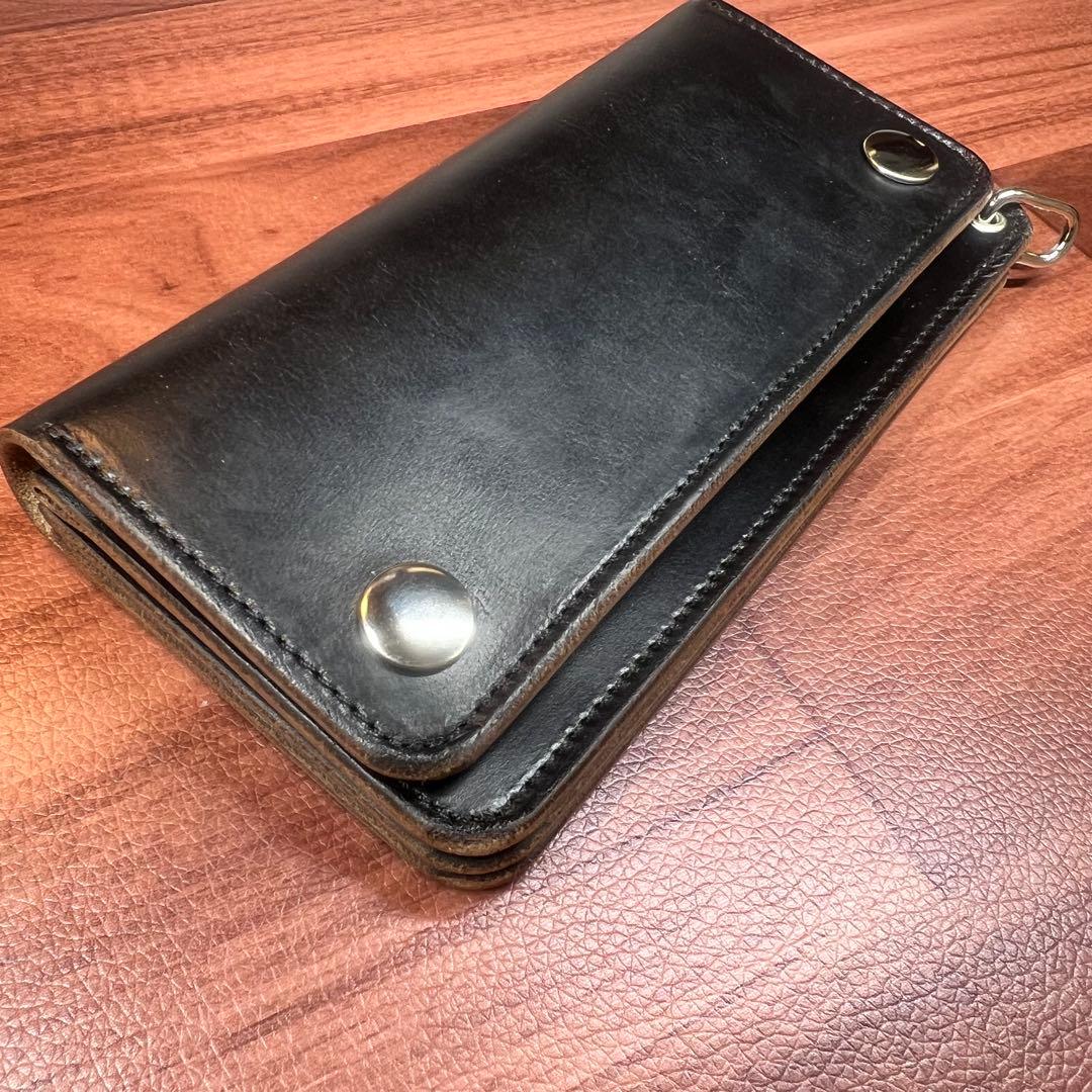 【トラッカーウォレット ロング3層】クロムエクセル シルバー　TALON