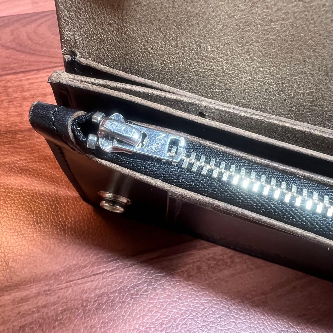 【トラッカーウォレット ロング3層】クロムエクセル シルバー　TALON