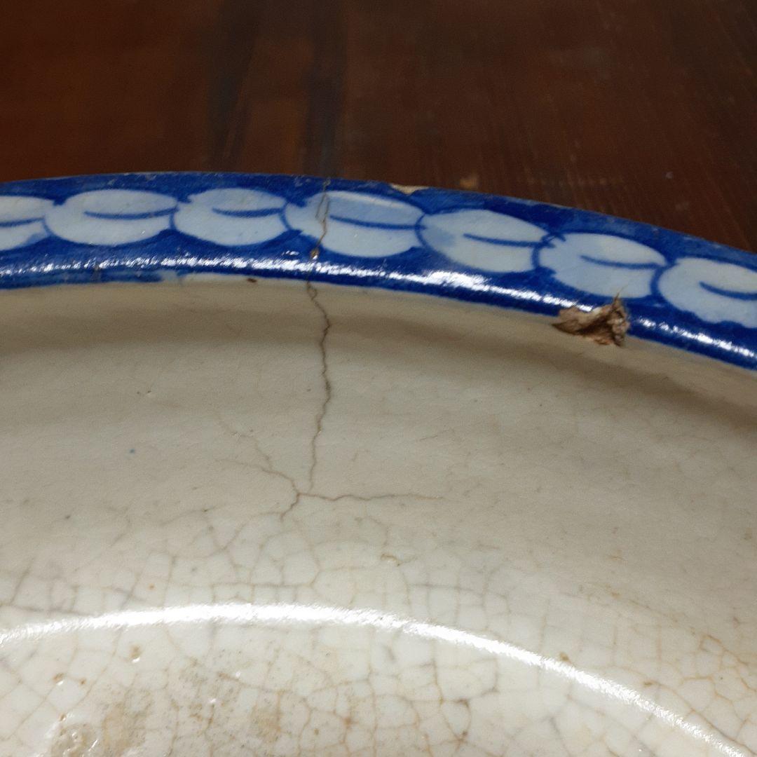 古染付雲龍図面盆