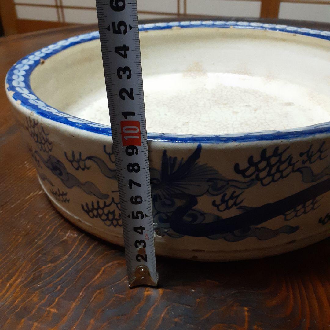 古染付雲龍図面盆