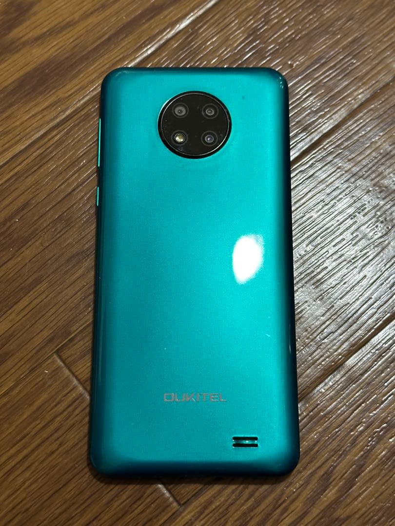 Android OUKITEL C19 青緑 トリプルカメラ