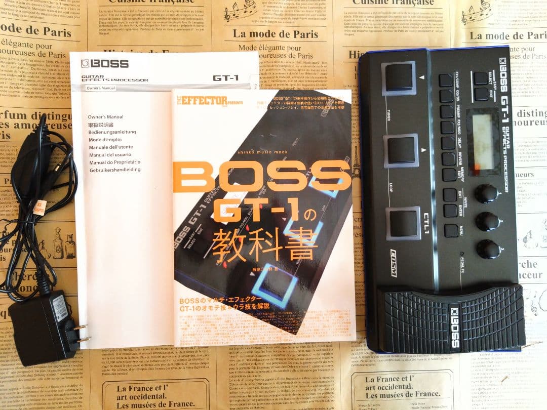 【美品】BOSS GT-1 ギターマルチエフェクター アダプター教科書セット