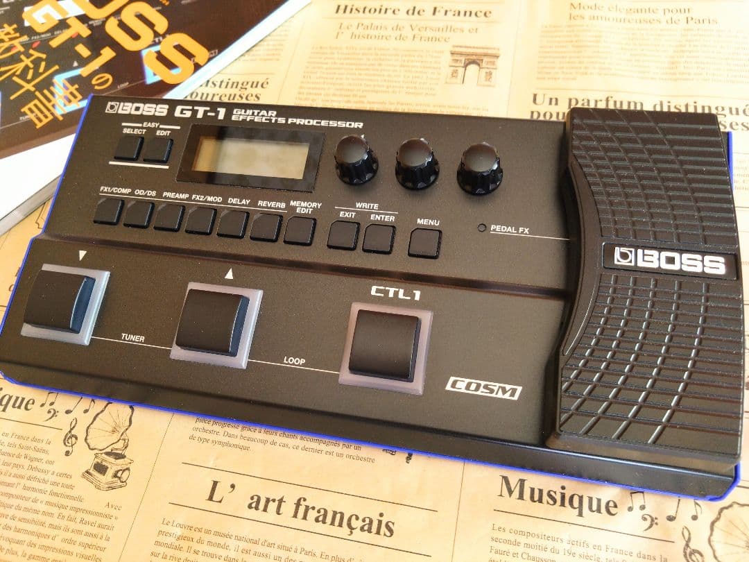 【美品】BOSS GT-1 ギターマルチエフェクター アダプター教科書セット