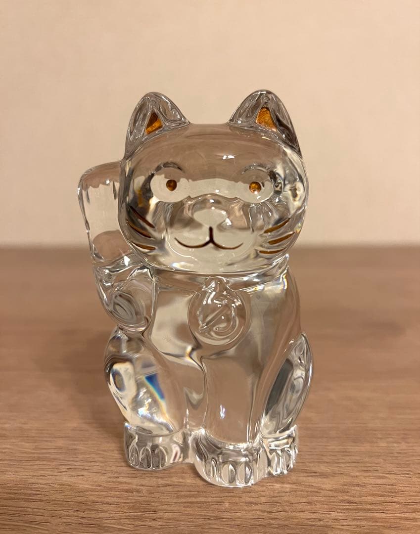 Baccarat バカラ　招き猫　クリスタルガラス　箱付き　まねき猫　未使用