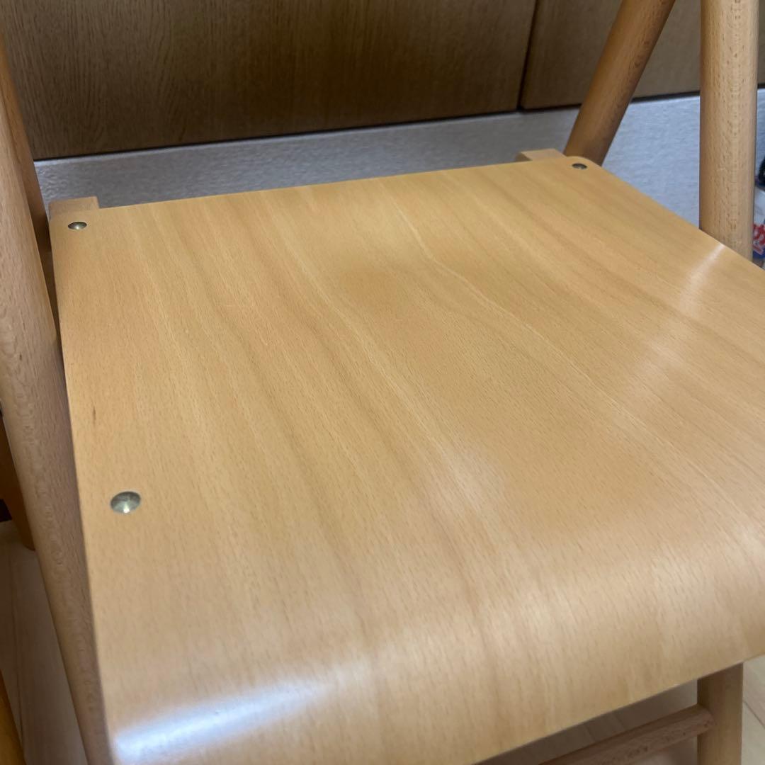 【廃盤・希少】無印良品ブナ材折りたたみチェア　2脚 セット