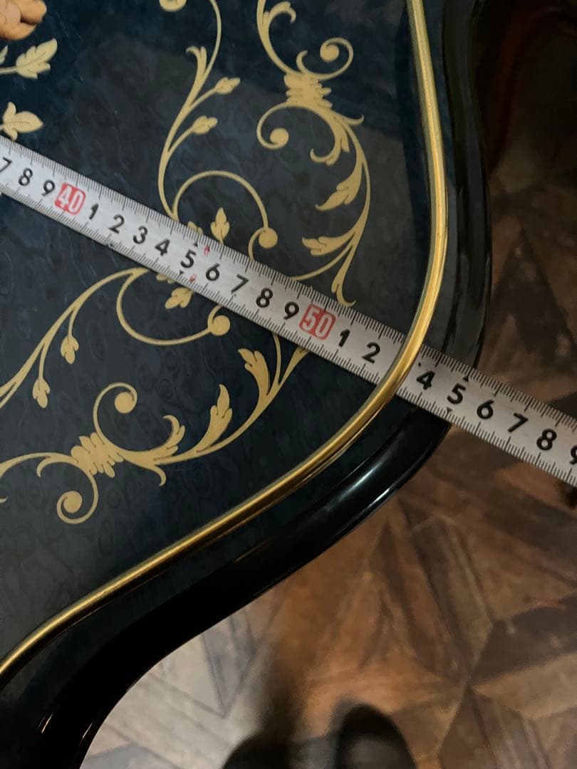 象嵌細工 サービスワゴン キッチンワゴン ワインテーブル イタリア製 ブルー