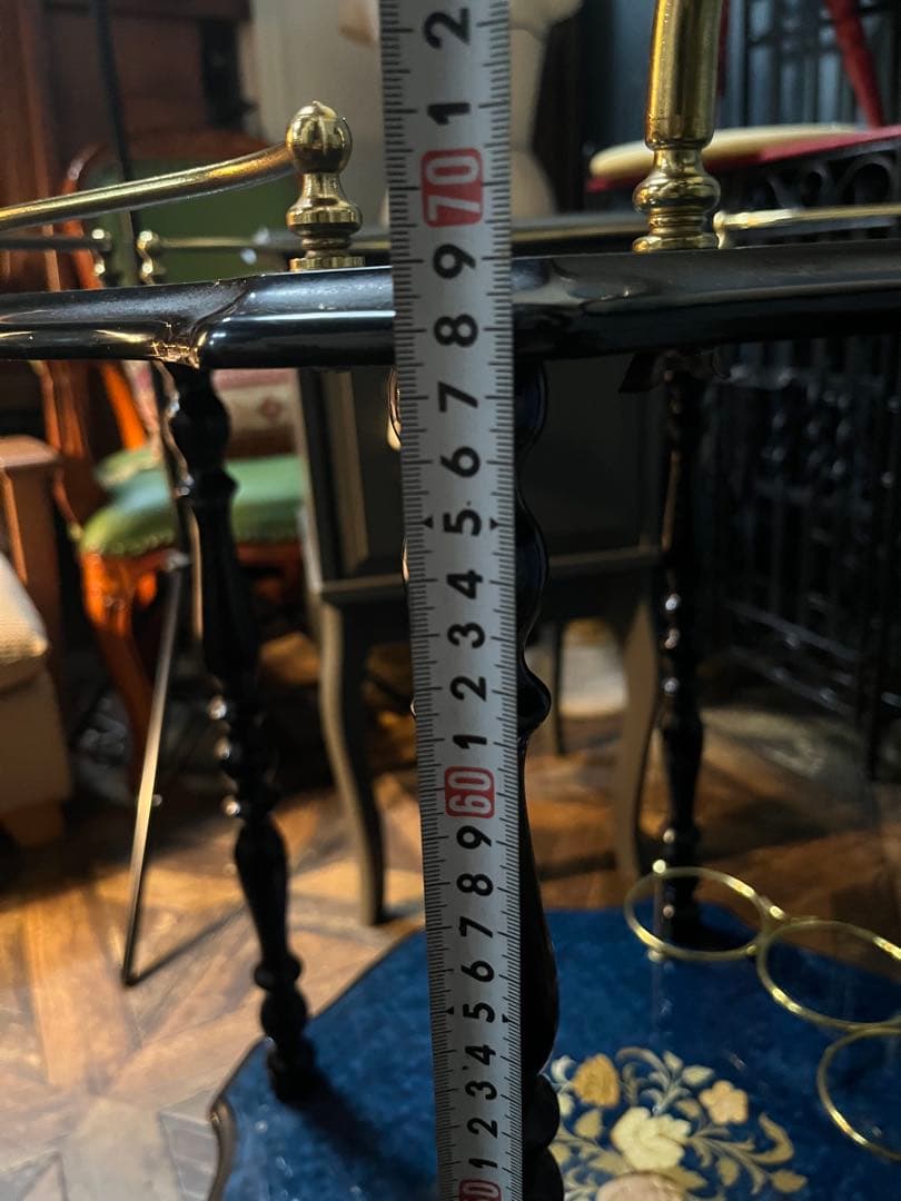 象嵌細工 サービスワゴン キッチンワゴン ワインテーブル イタリア製 ブルー