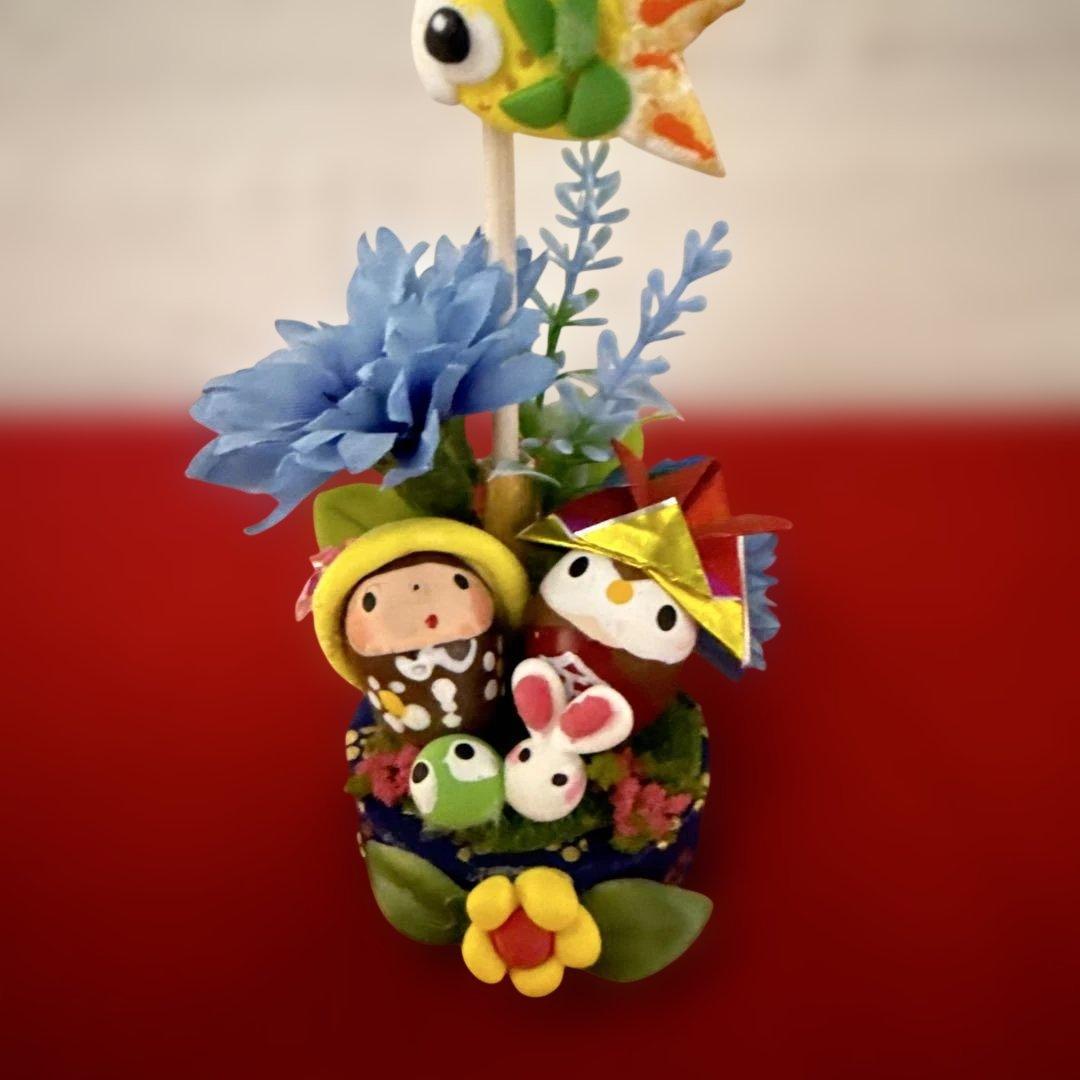 どんぐりアート♡端午の節句ライト付きタペストリー＆ミニオブジェ3点➕α♡