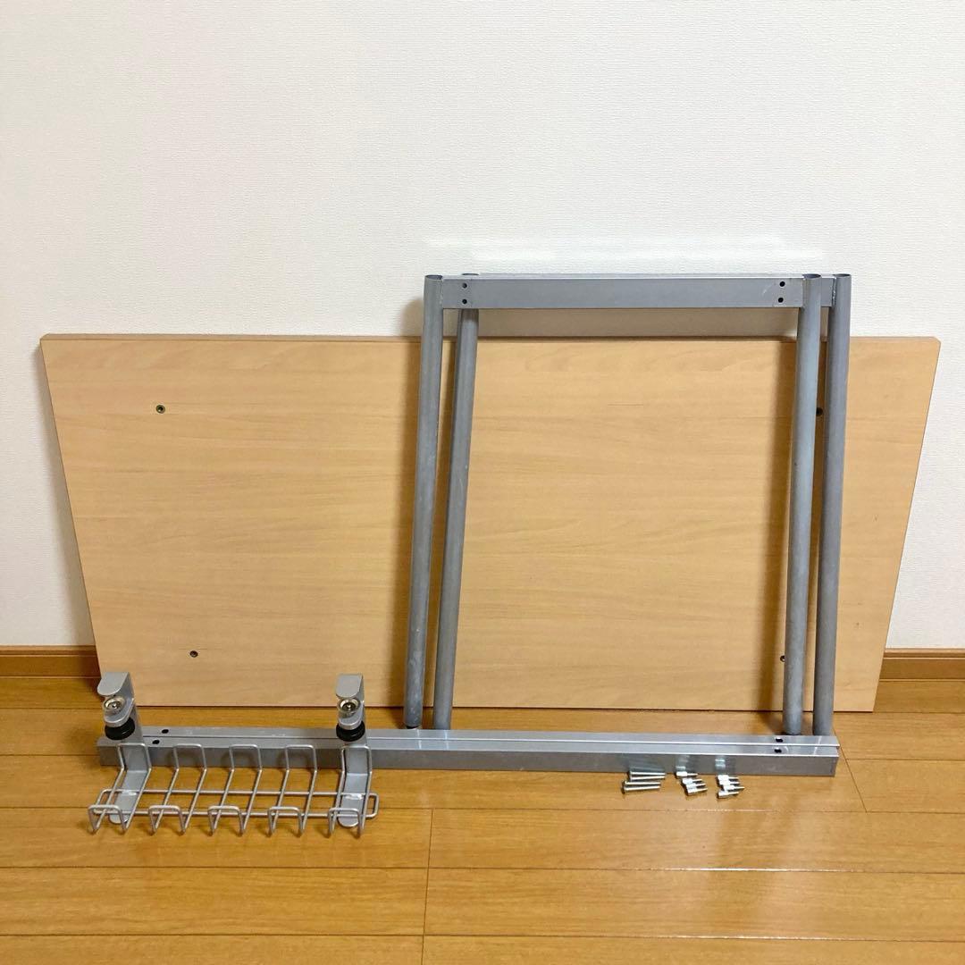作業机 ケーブルラック付き　120cm×60cm×73cm パソコンデスク 木目