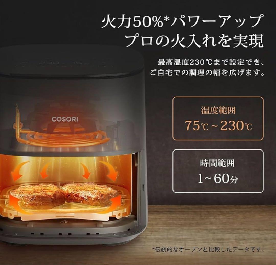 【新品未開封】COSORI ノンフライヤー エアフライヤー 4.7L 大容量