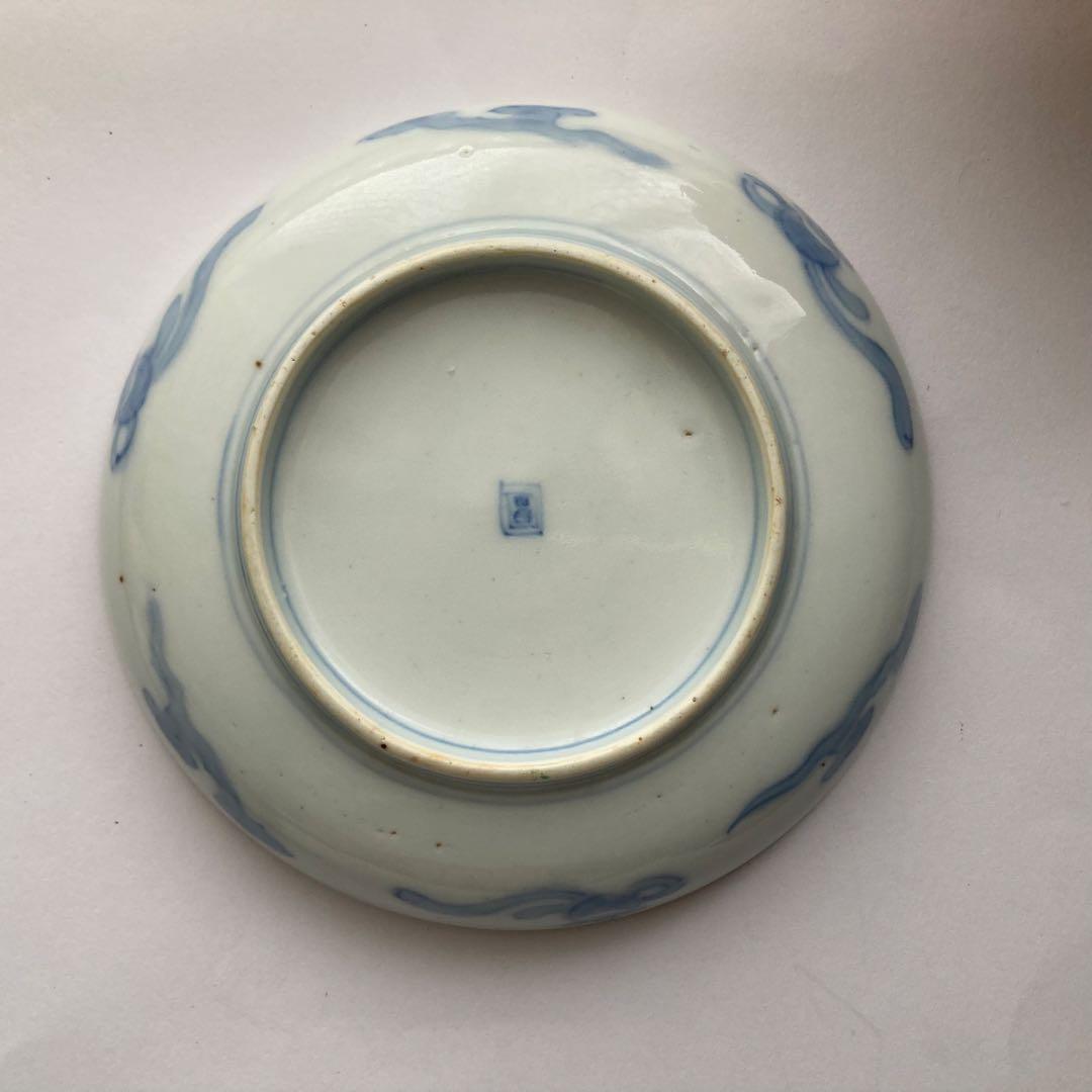 赤絵蝶赤絵皿　器　庫山窯、九谷焼や犬山焼、柿右衛門、大聖寺伊万里や古伊万里好き