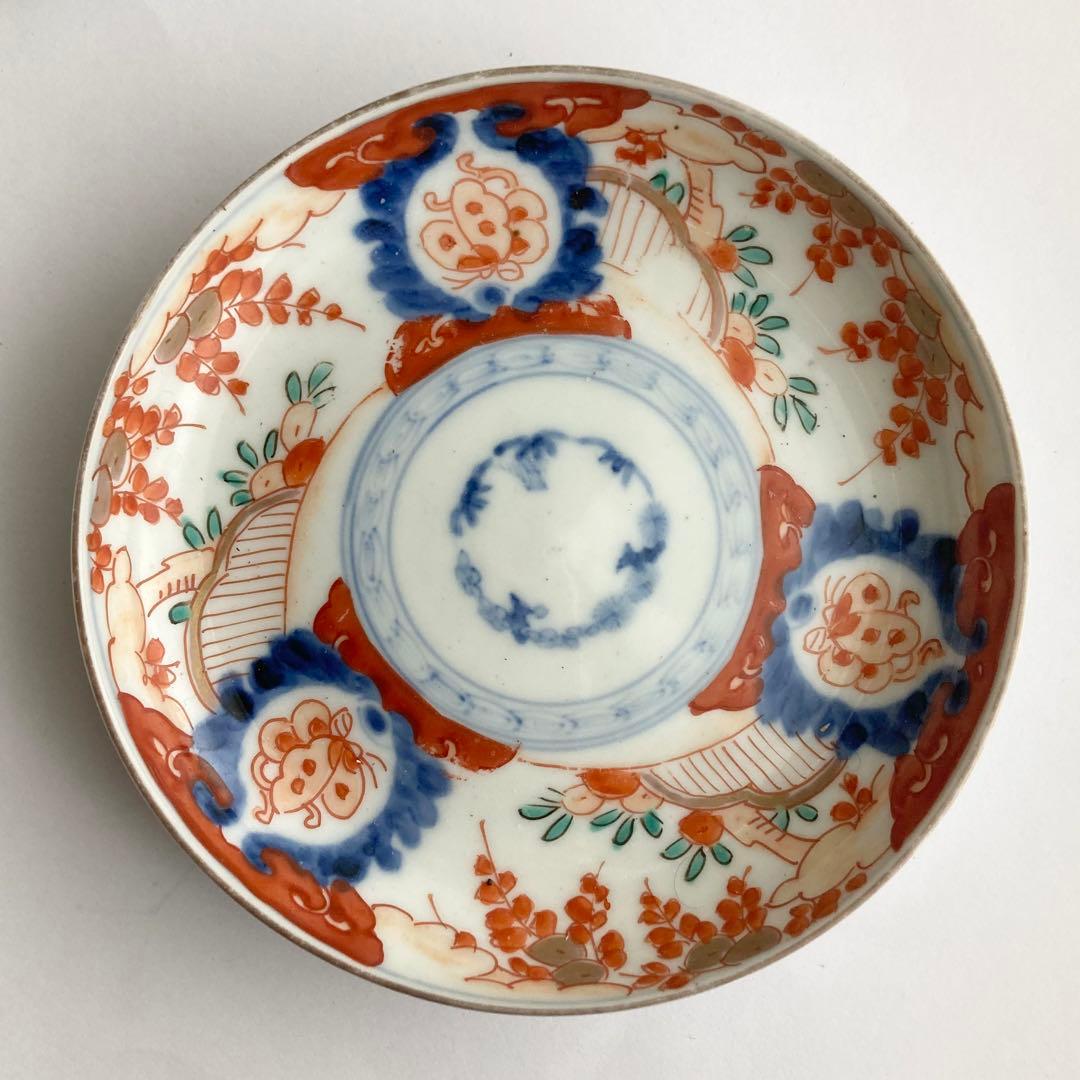 赤絵蝶赤絵皿　器　庫山窯、九谷焼や犬山焼、柿右衛門、大聖寺伊万里や古伊万里好き