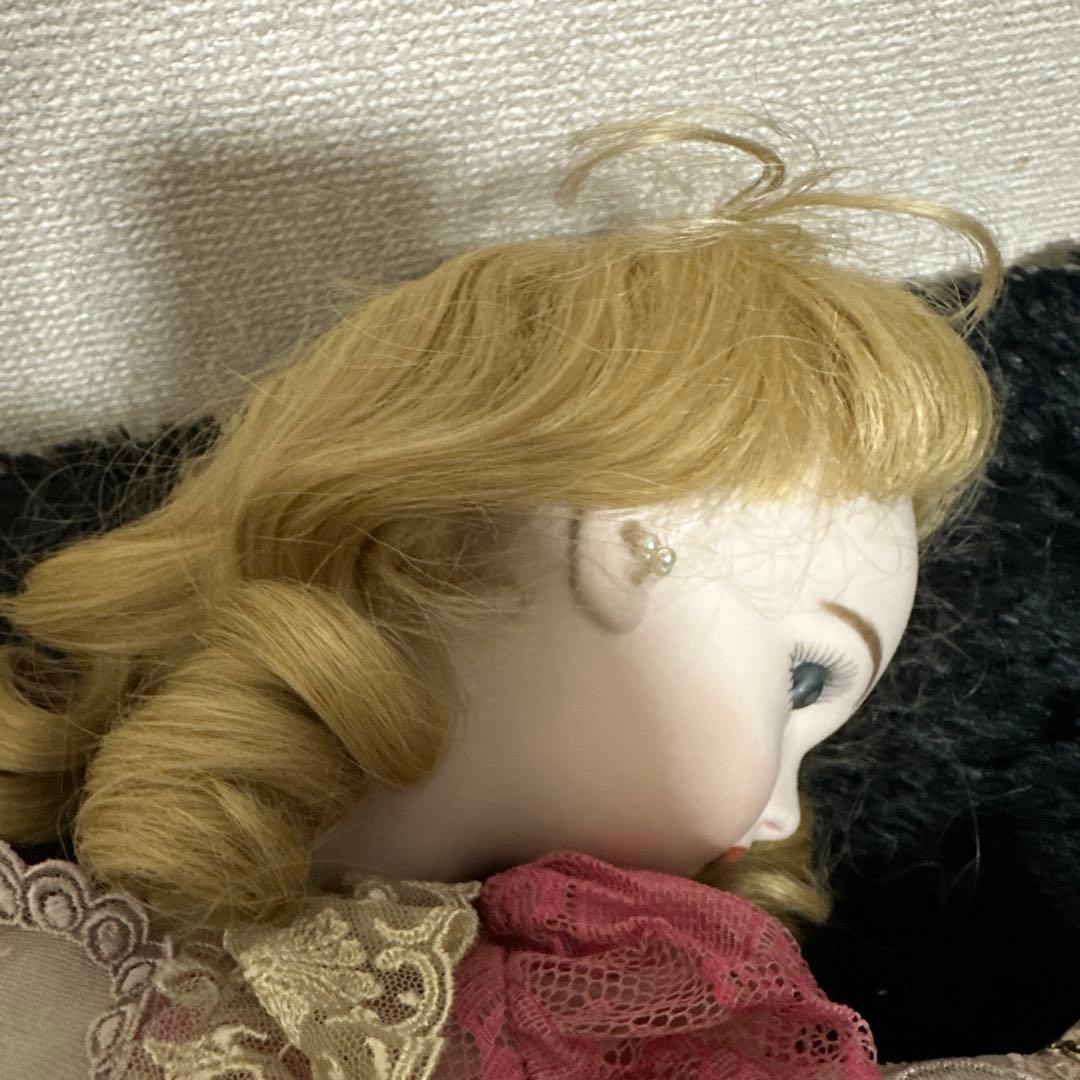 ビンテージ ビスクドール お人形 身長約50cm スタンド付き