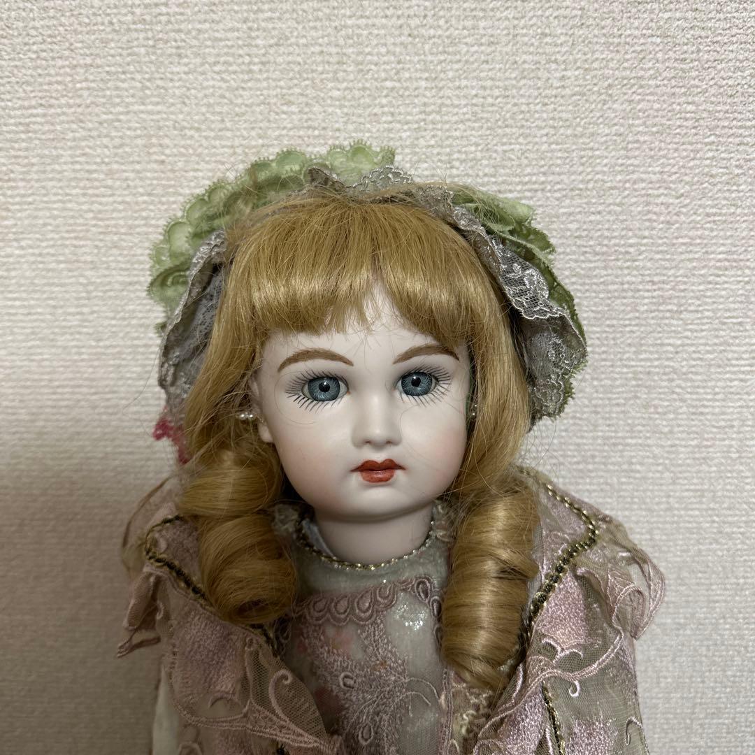 ビンテージ ビスクドール お人形 身長約50cm スタンド付き