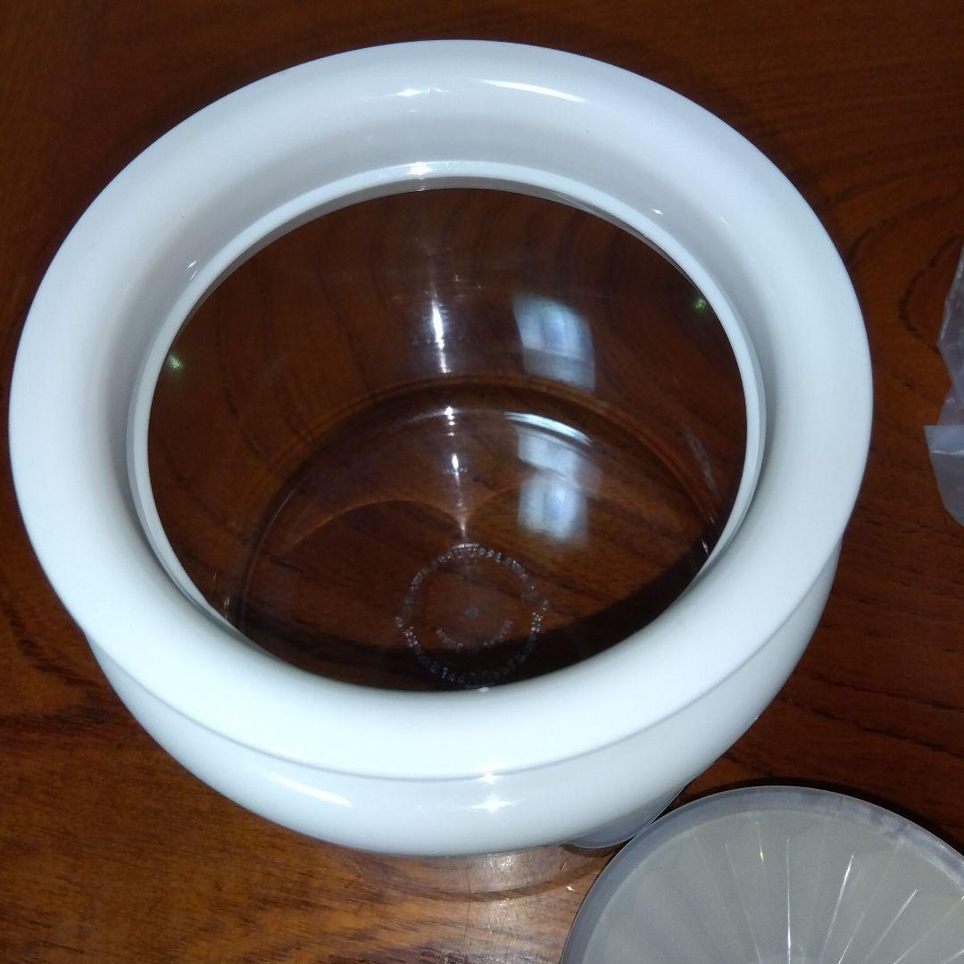 タッパーウェア　楕円　大中2個 デコレータージャー　黄色&白　2個　MMラウンド