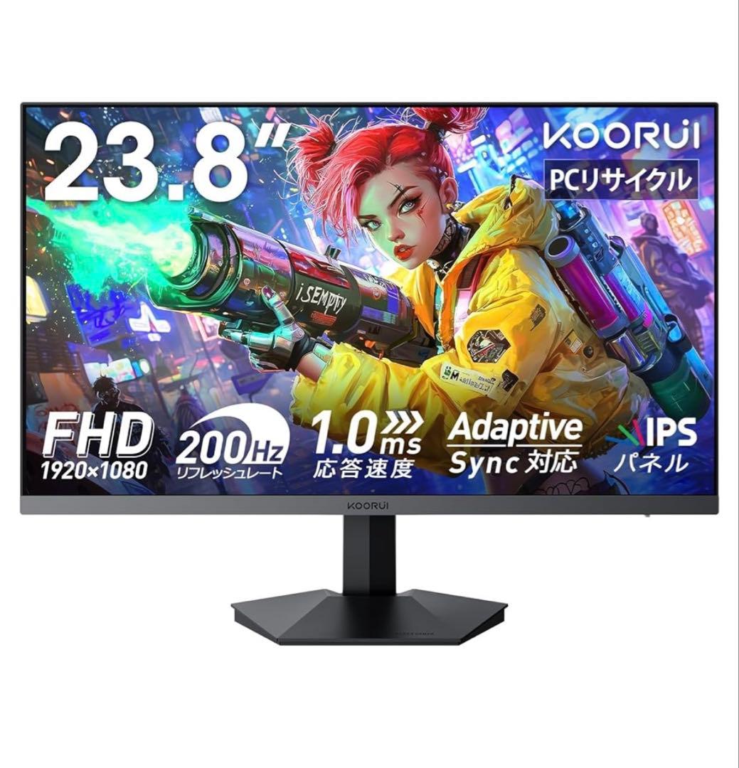 KOORUI ゲーミングモニター 24インチ 200Hz フルHD モニター